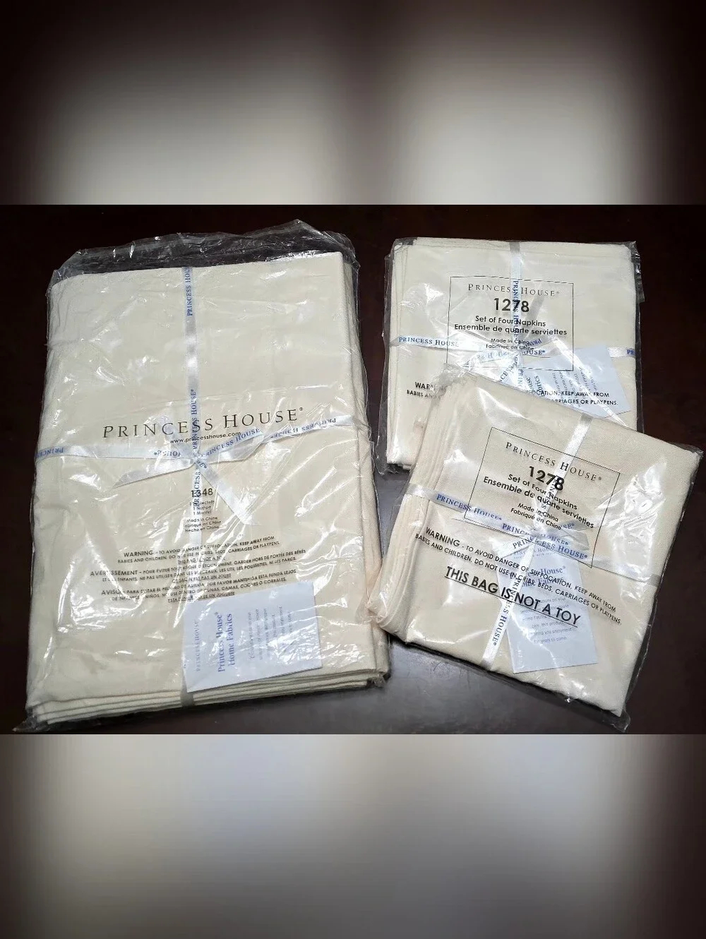 NWT Princess House Abington Damask Bundle: 1348 Tablecloth & (8) 1278 Napkins